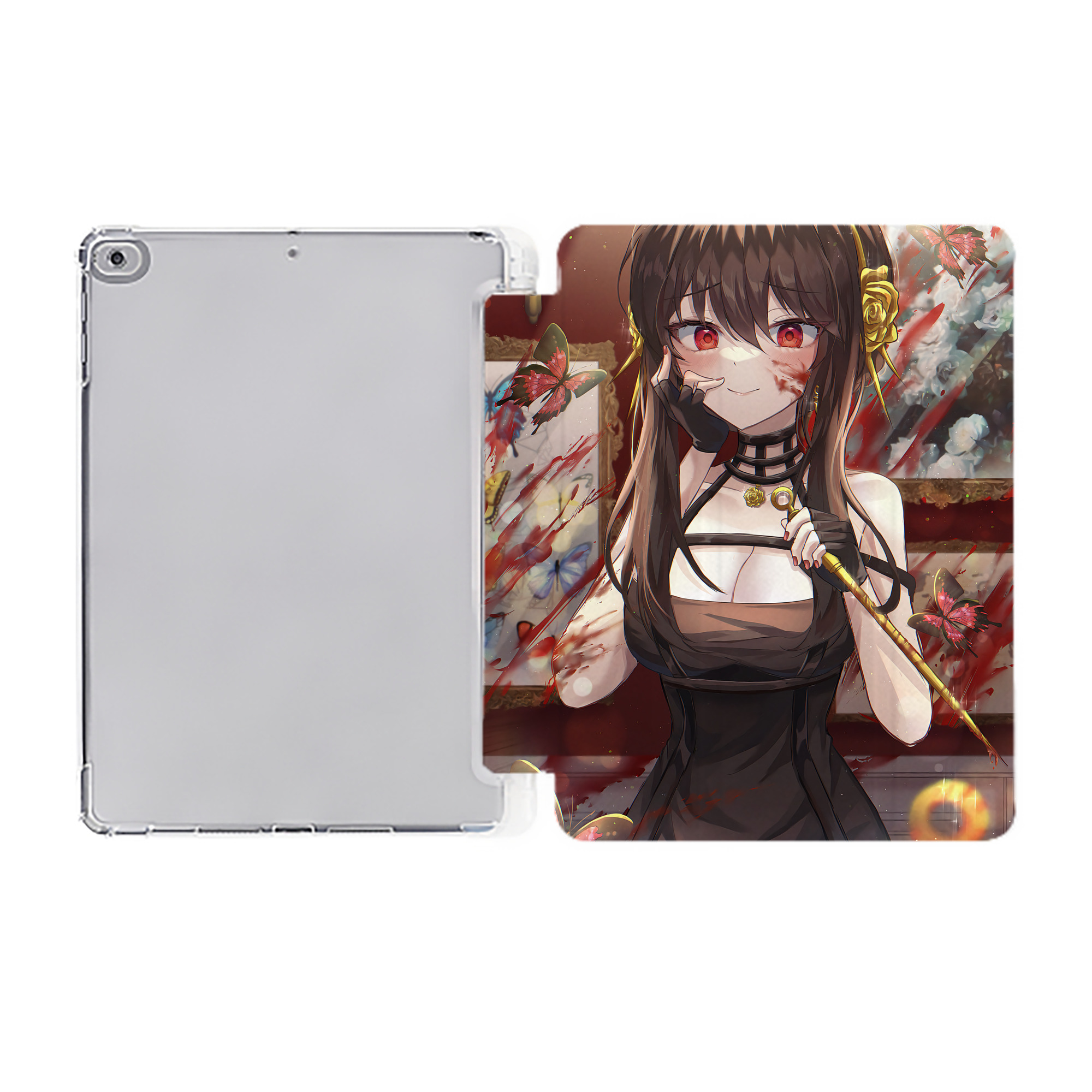 （画像用） SPY×FAMILY间谍家家酒 IPad ケース ペン収納付き 三つ折りスタンド PUレザー×シリコン 対応機種9.5/10.5/10.9インチ